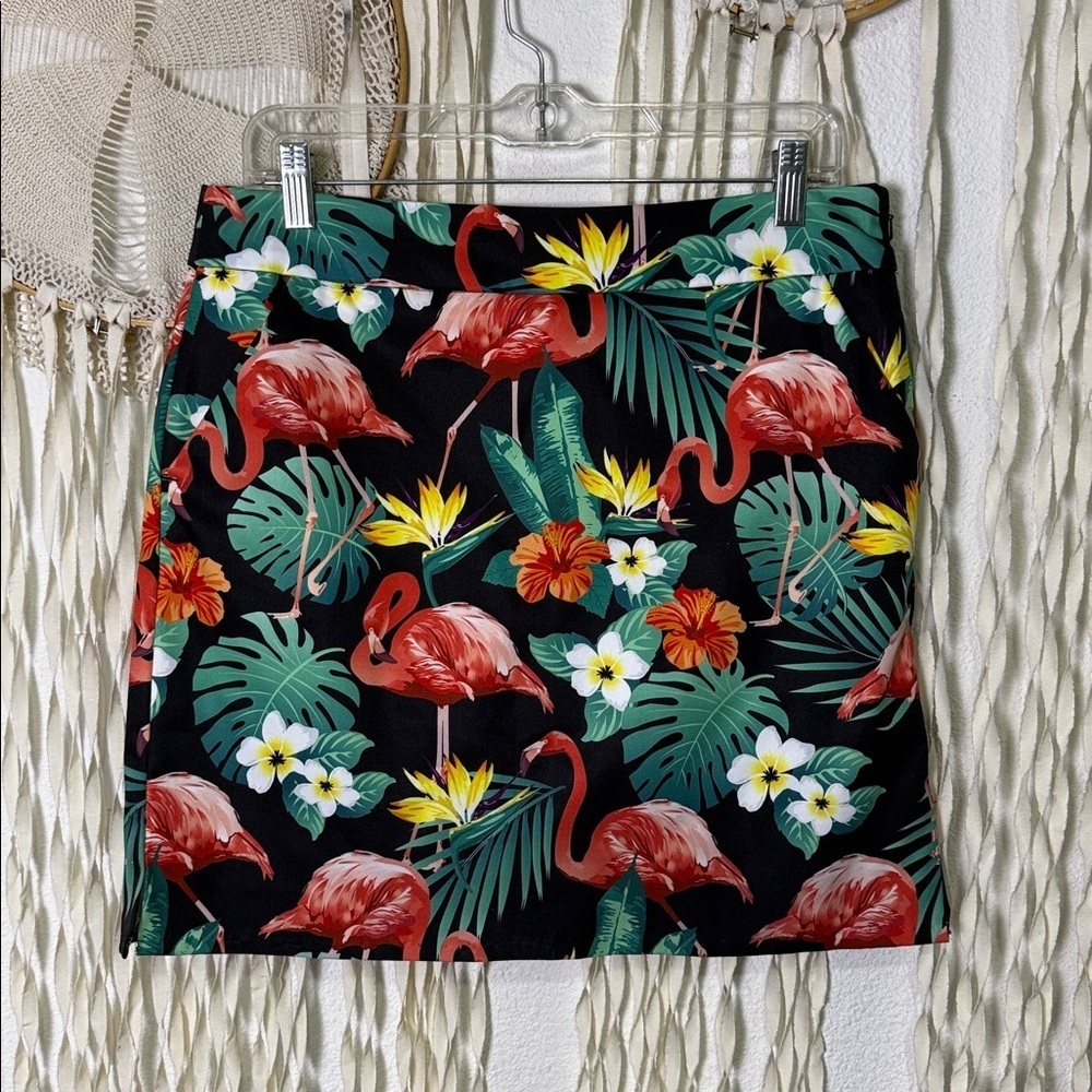 Loudmouth Golf Ladies Flamingo Bay Skort Size Us8
